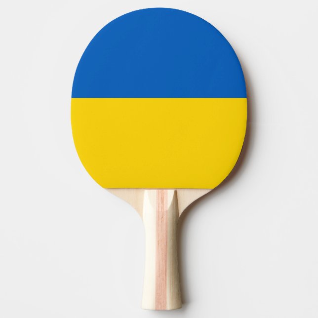 Pala De Ping Pong Bandera de Ucrania (Anverso)