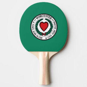Pala De Ping Pong Bandera de Worcester, Massachusetts Ping Pong Padd