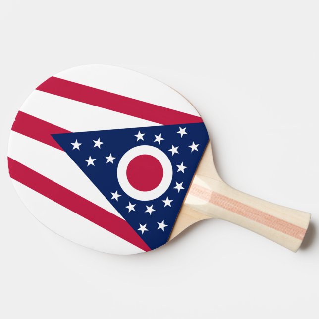 Pala De Ping Pong Bandera del estado de Ohio (Lateral)