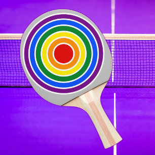 Pala De Ping Pong Bandera del Orgullo LGBTQ Objetivo Arcoiris Ping P