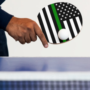 Pala De Ping Pong Bandera delgada de la Línea Verde: Veteranos milit