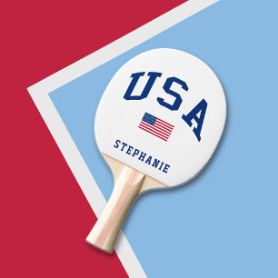 Pala De Ping Pong Bandera estadounidense del día de la independencia