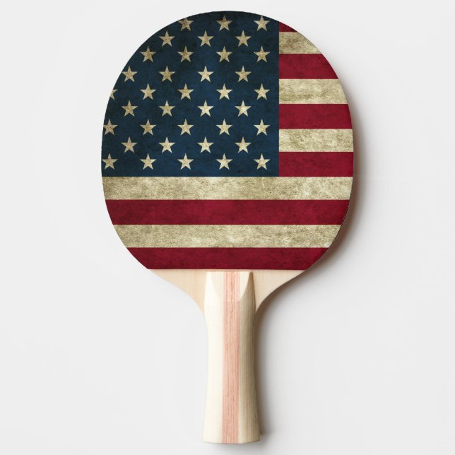 Pala De Ping Pong Bandera estadounidense Ping Pong Paddle (Anverso)
