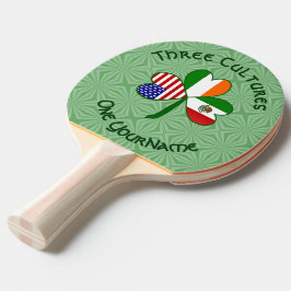 Pala De Ping Pong Bandera irlandesa mexicana Shamrock personalizado