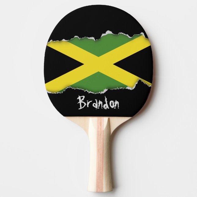 Pala De Ping Pong Bandera jamaiquina (Anverso)