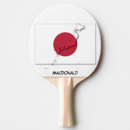 Pala De Ping Pong BANDERA JAPONESA Y MAPA Hinomaru Personalizado
