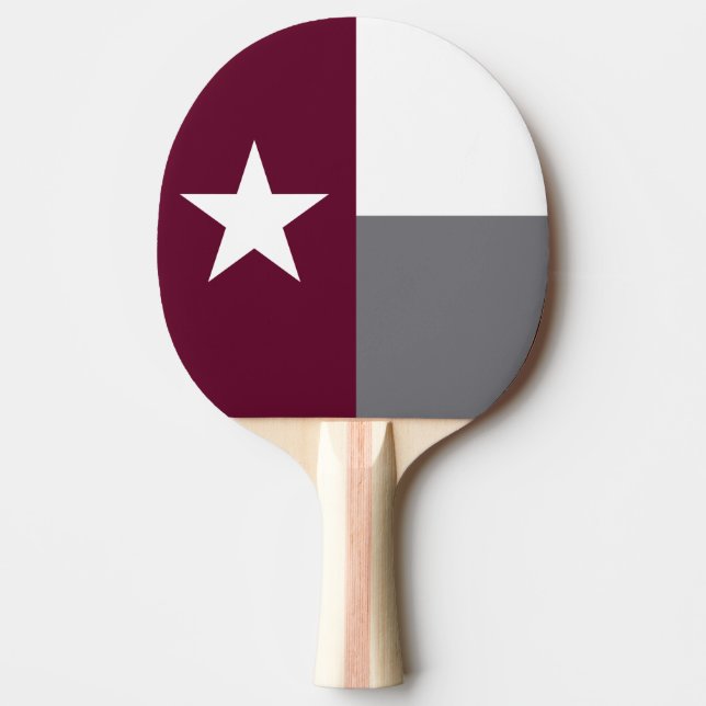 Pala De Ping Pong Bandera marrón de Tejas (Anverso)