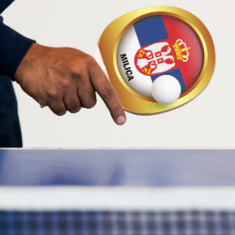 Pala De Ping Pong Bandera patriótica de Serbia