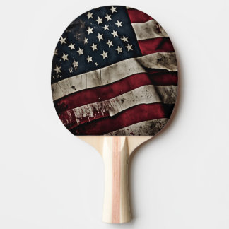 Pala De Ping Pong Bandera Retro Americana Patriótica Ping Pong Paddl