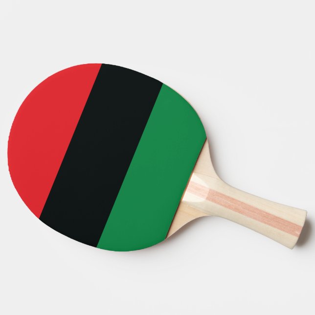 Pala De Ping Pong Bandera roja, negra y verde (Lateral)
