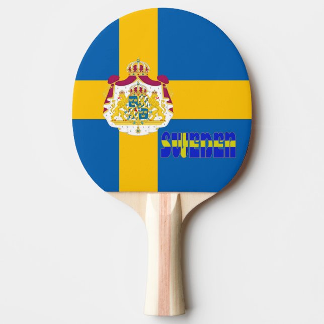 Pala De Ping Pong Bandera sueca (Anverso)