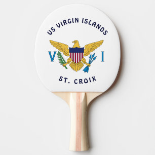 Pala De Ping Pong Bandera tropical de las Islas Vírgenes de los Esta