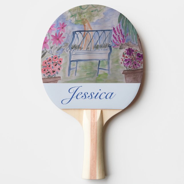 Pala De Ping Pong Baño de jardín de verano (Anverso)