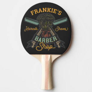Pala De Ping Pong Barbería personalizada Retro Recortes de pelo