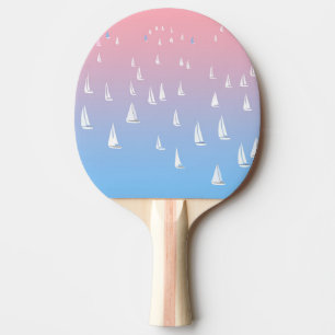 Pala De Ping Pong Barcos de vela en el océano
