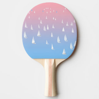 Pala De Ping Pong Barcos de vela en el océano
