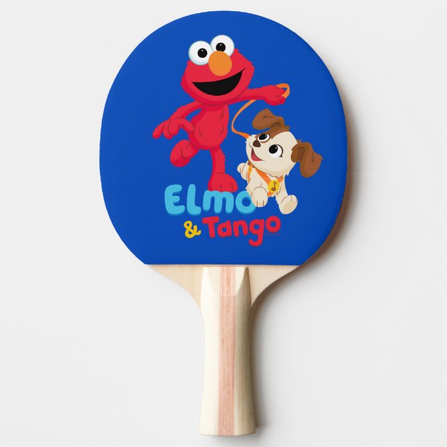 Pala De Ping Pong Barrio Sésamo | Ejecución de Elmo y Tango (Anverso)