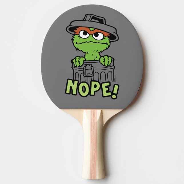 Pala De Ping Pong Barrio Sésamo | Oscar al Grouch Nope! (Anverso)