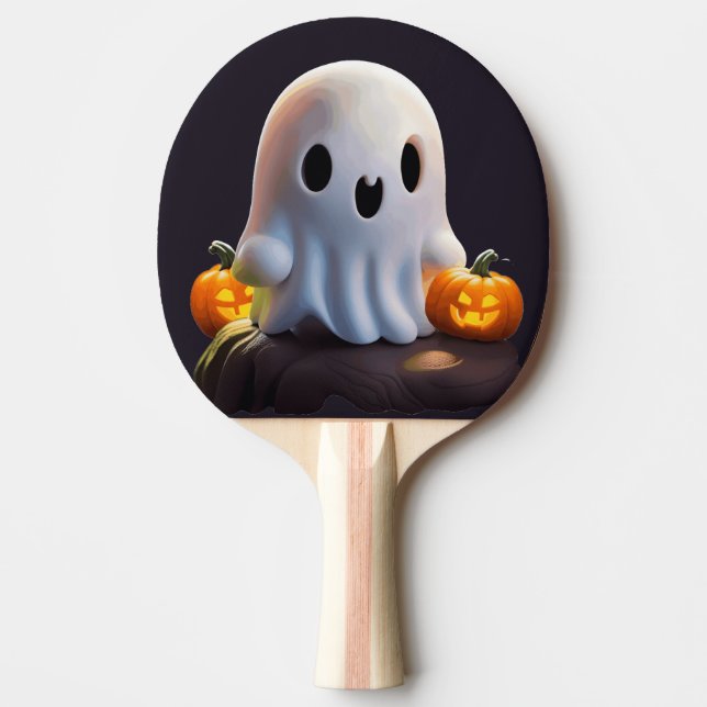 Pala De Ping Pong Bebé Fantasma Típico personaje de Halloween (Anverso)