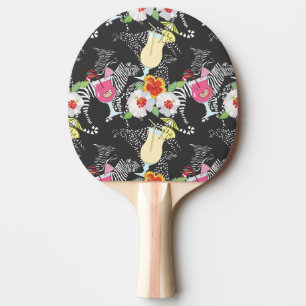 Pala De Ping Pong Bebidas tropicales con animales