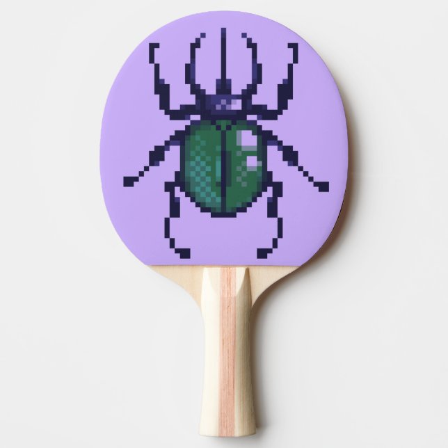 Pala De Ping Pong Beetle green pixelart (Anverso)