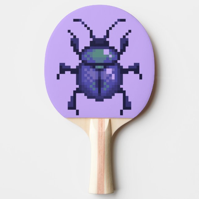 Pala De Ping Pong Beetle kever, purple pixelart (Anverso)