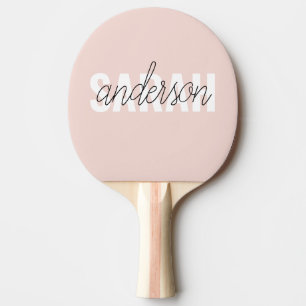 Pala De Ping Pong Belleza rosa pastel moderna Personalizada