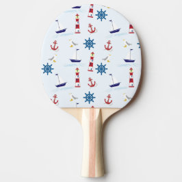 Pala De Ping Pong Bellísimo diseño de verano azul marino