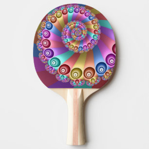 Pala De Ping Pong Bellos colores arcoiris resumen arte fractal