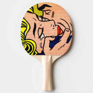 Pala De Ping Pong Beso V - Lichtenstein - arte pop del vintage