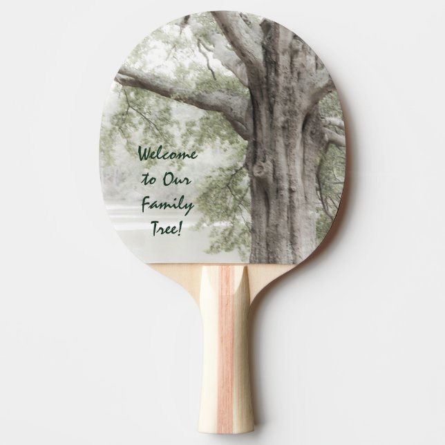 Pala De Ping Pong Bienvenidos a nuestro árbol familiar (Anverso)