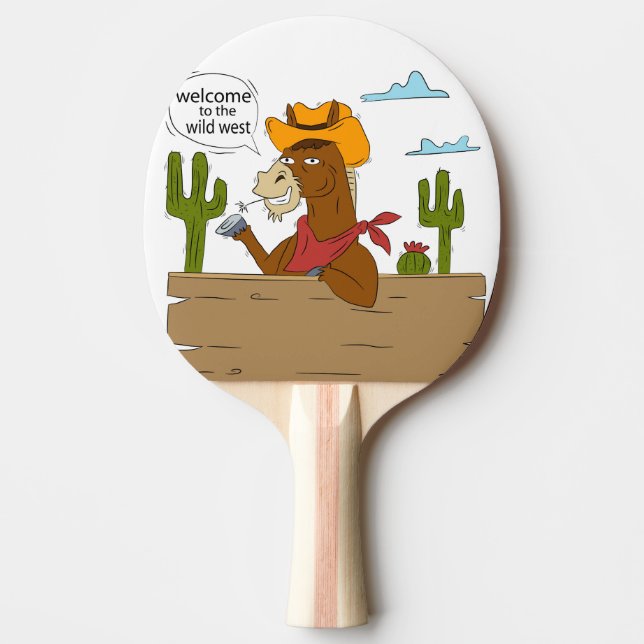 Pala De Ping Pong Bienvenidos al salvaje oeste (Anverso)