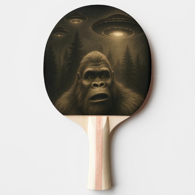 Pala De Ping Pong Bigfoot Sasquatch Alien UFO Funny (Anverso)