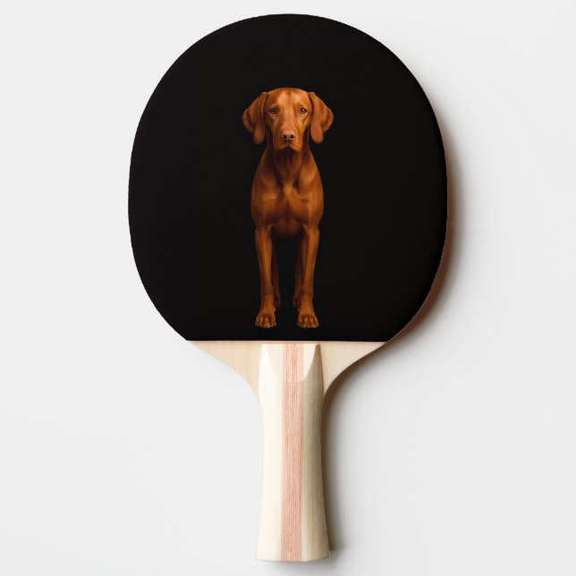 Pala De Ping Pong Black 4 Luxe ping pong paddle, Agile Vizsla Dog (Reverso)