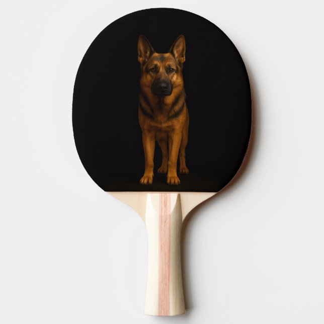 Pala De Ping Pong Black 4 Luxe ping pong paddle, German Shepherd (Reverso)
