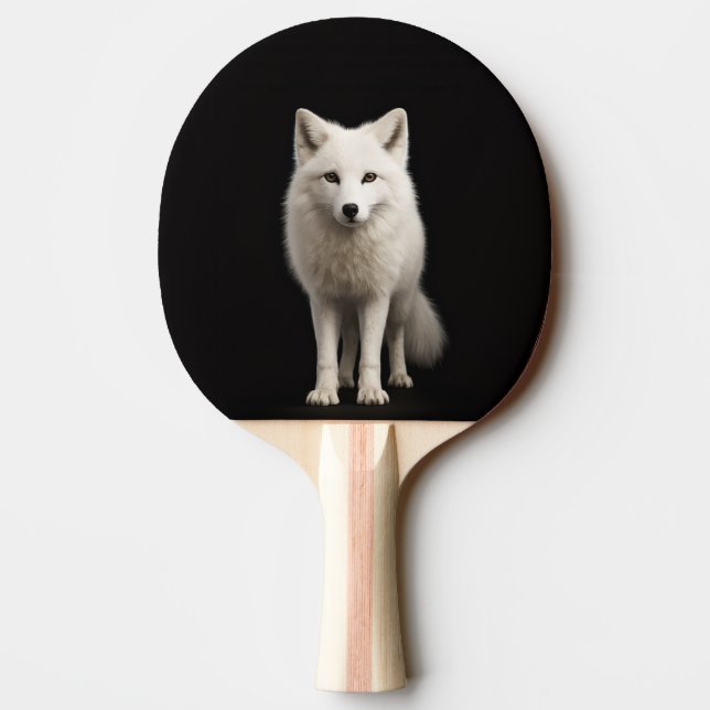 Pala De Ping Pong Black 4 Luxe ping pong paddle, Ivory Arctic Fox (Reverso)