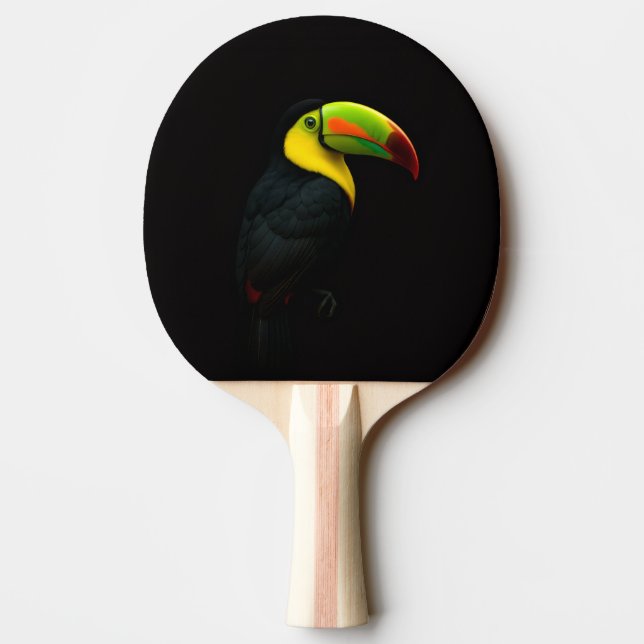 Pala De Ping Pong Black 4 Luxe ping pong paddle, Keel Billed Tucan (Reverso)