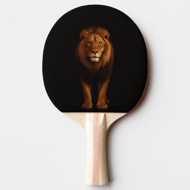 Pala De Ping Pong Black 4 Luxe ping pong paddle, Majestic Lion (Reverso)