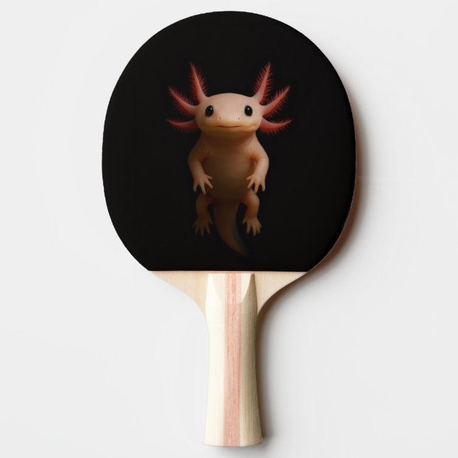 Pala De Ping Pong Black 4 Luxe ping pong paddle, Mexican Axolotl (Reverso)