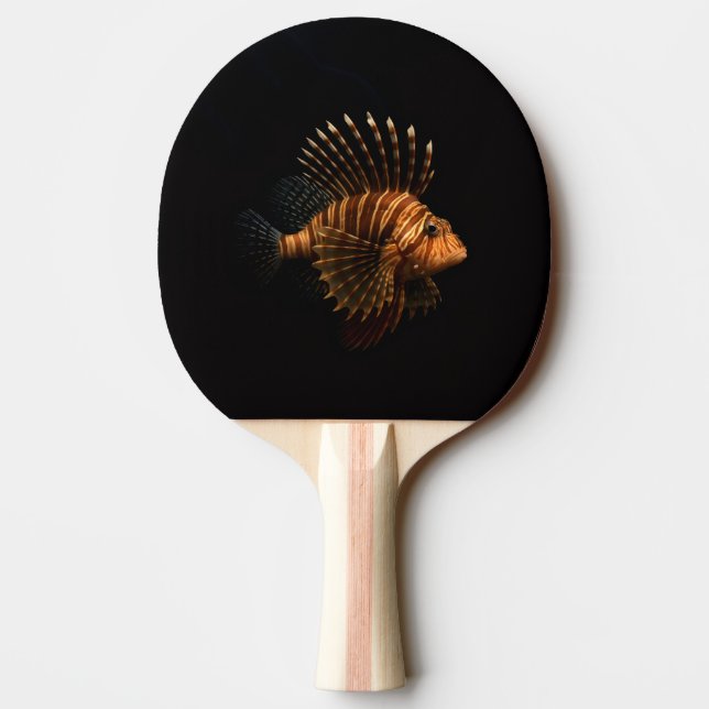 Pala De Ping Pong Black 4 Luxe ping pong paddle, Red Lionfish (Reverso)