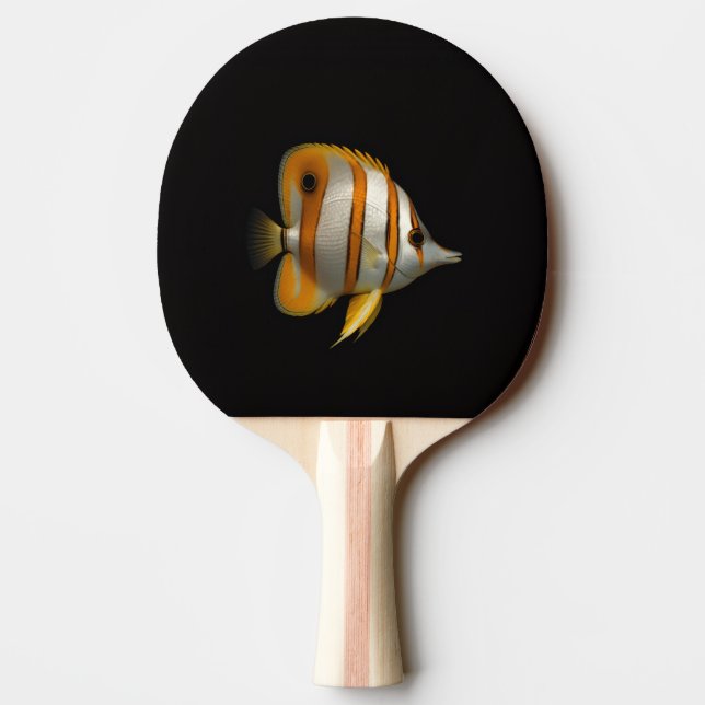 Pala De Ping Pong Black 4 Luxe ping pong paddle, Reef Butterflyfish (Reverso)