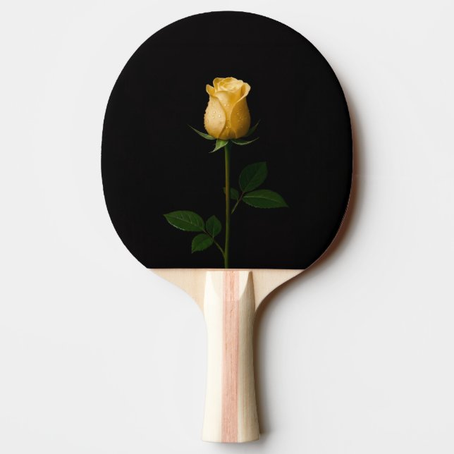 Pala De Ping Pong Black 4 Luxe ping pong paddle, Sunlit Yellow Rose (Reverso)