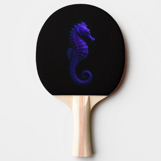 Pala De Ping Pong Black 4 Luxe ping pong paddle, Violet Seahorse (Reverso)