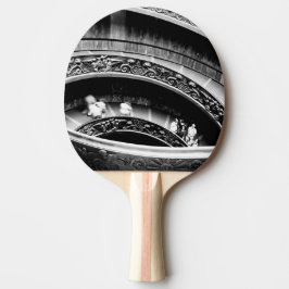 Pala De Ping Pong Black and White Spiral Staircase