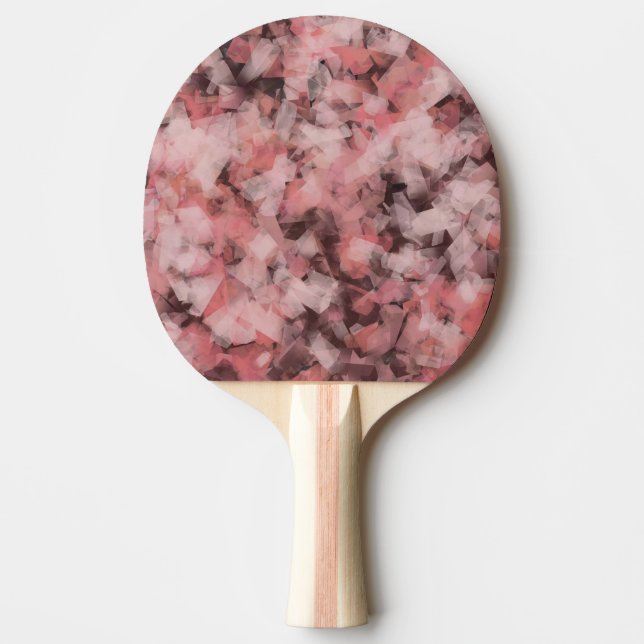 Pala De Ping Pong Black Gray Pink White Modern Geometric Abstract (Anverso)