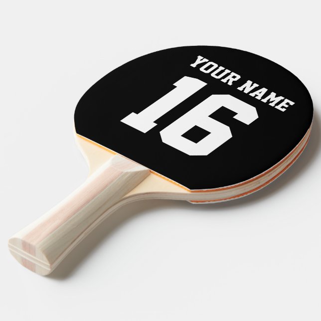 Pala De Ping Pong Black Sporty Team Jersey (Ángulo frontal)