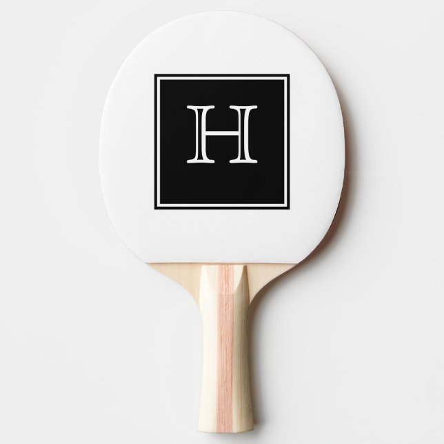 Pala De Ping Pong Black Square Monogram Ping Pong Paddle (Anverso)