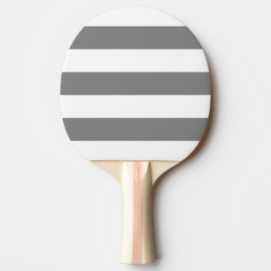 Pala De Ping Pong Blanco Moderno, Franja Gris Media