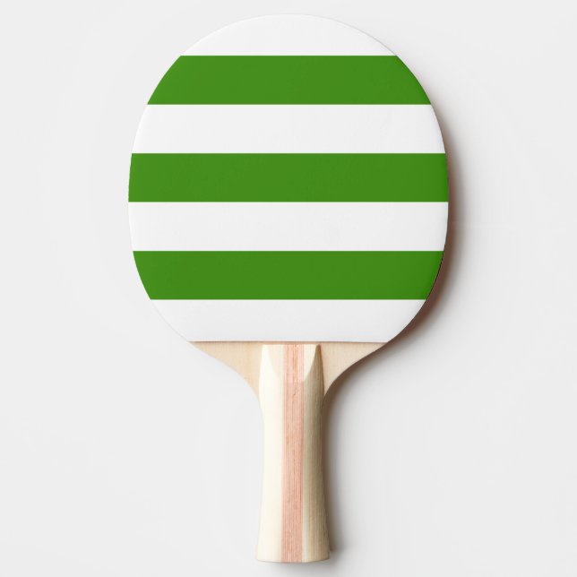 Pala De Ping Pong Blanco Moderno, Raya Verde (Anverso)