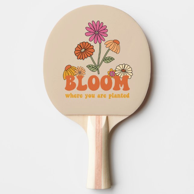 Pala De Ping Pong Bloom donde te plantan (Anverso)